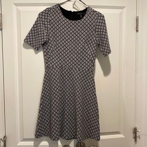 Forest Lily Black And White Dress